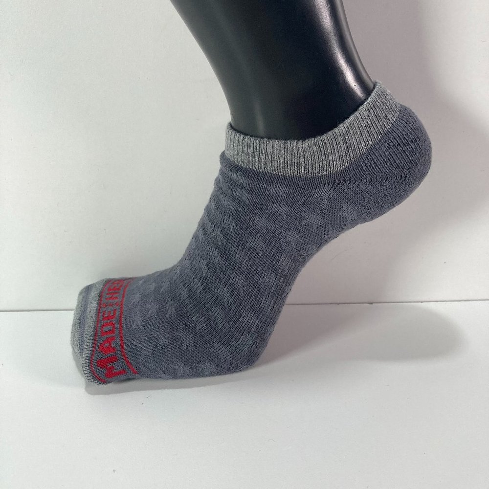 Made Here No Show Star Spangled Gray Socks
